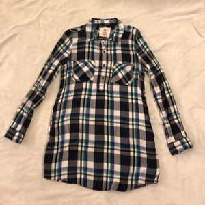 Plaid shirt dress
